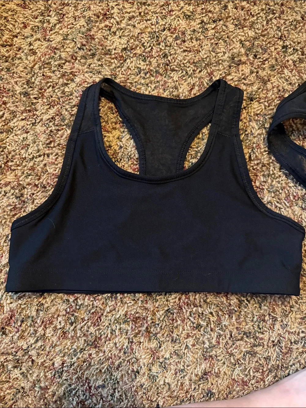 Old Navy Black Racerback Girls Sports Bra Duo